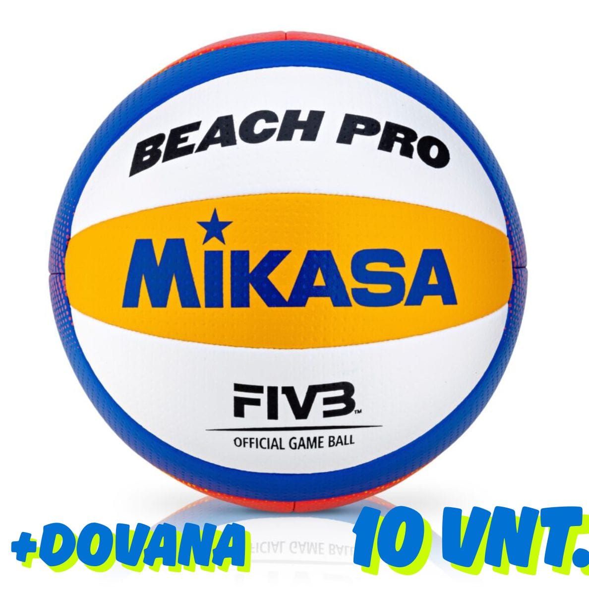 MIKASA BV550C-WYBR Paplūdimio Tinklinio Kamuolys Beach Pro) 10 kamuolių